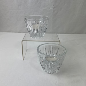 Lot de deux bougeoirs votifs Mikasa « City Style » / Fin de série Mikasa Glass