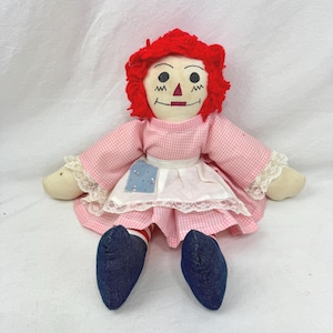 Vintage Handmade Raggedy Ann Doll / Rag Doll / Primitive Toy