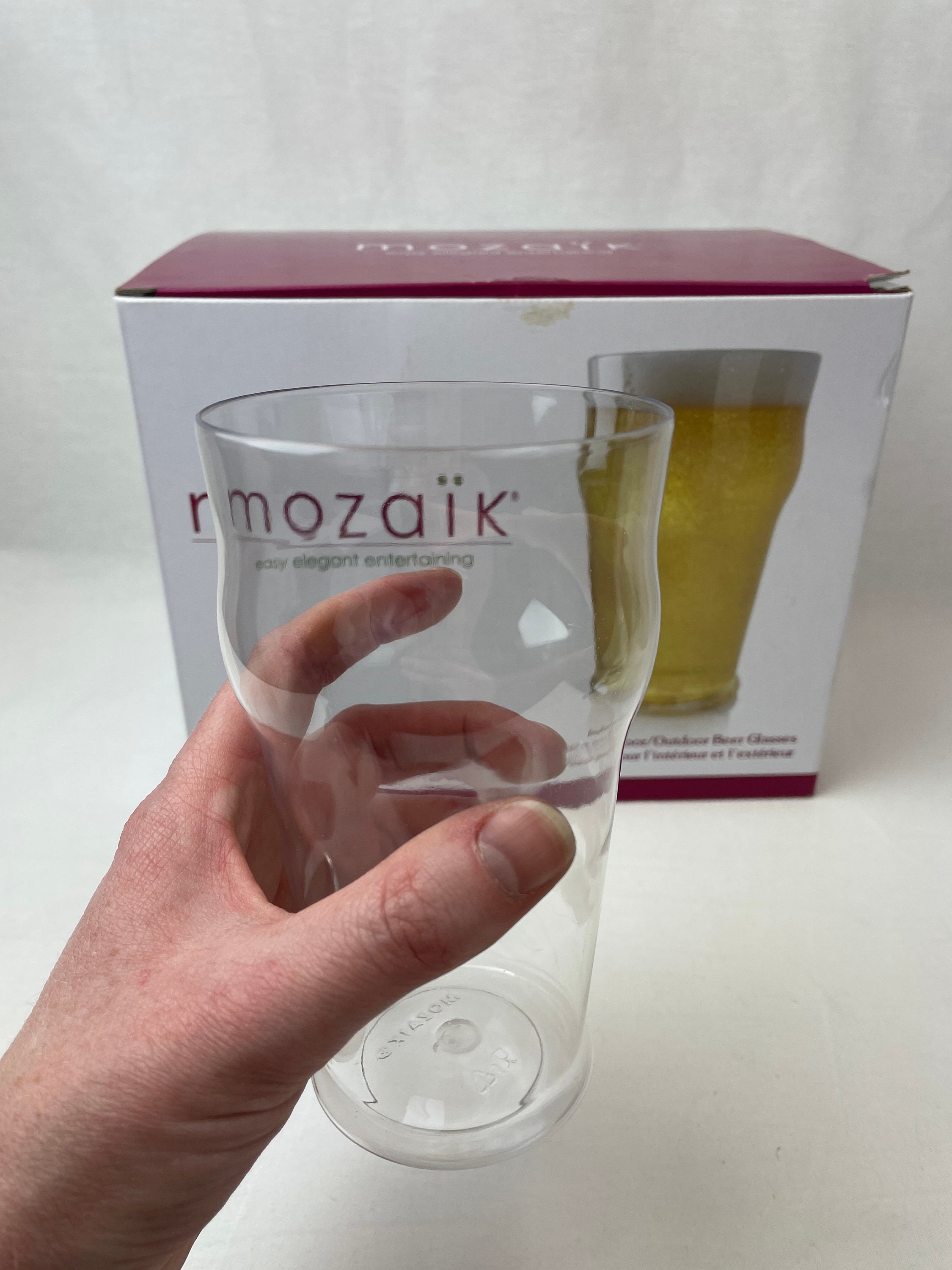 Mosaik Outdoor/indoor Beer Glasses / Shatterproof / Set of 12