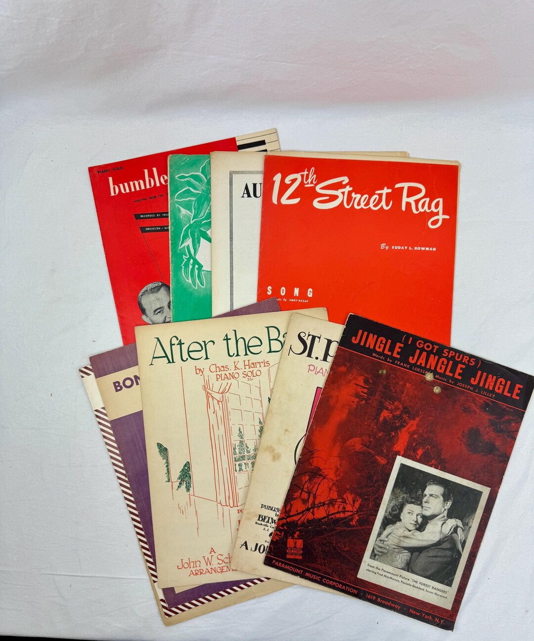 Vintage Bundle of 10 Sheet Music / Swing, Jazz, Waltz, Folk, Ragtime ...