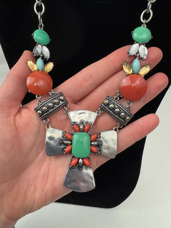 Collana con pendente a croce di perle Oriente Unica Bouquet