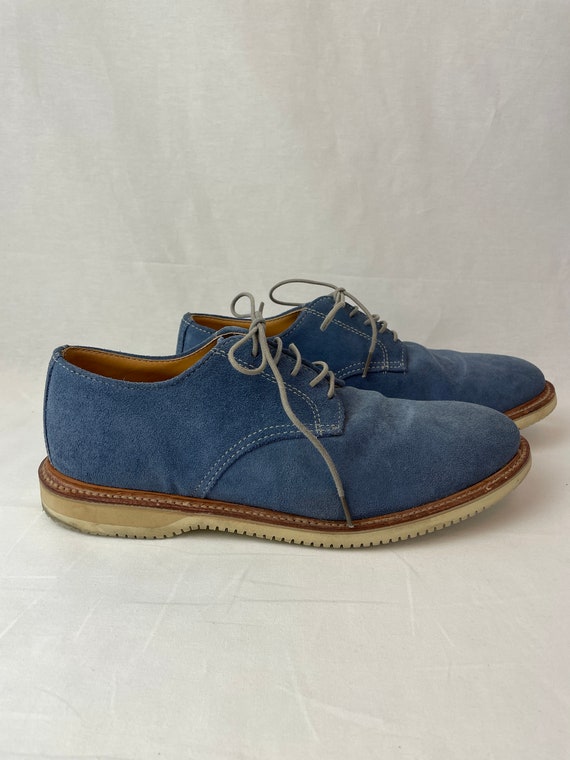 Men's Walk Over Blue Suede Oxford Shoes / Size 8.… - image 3