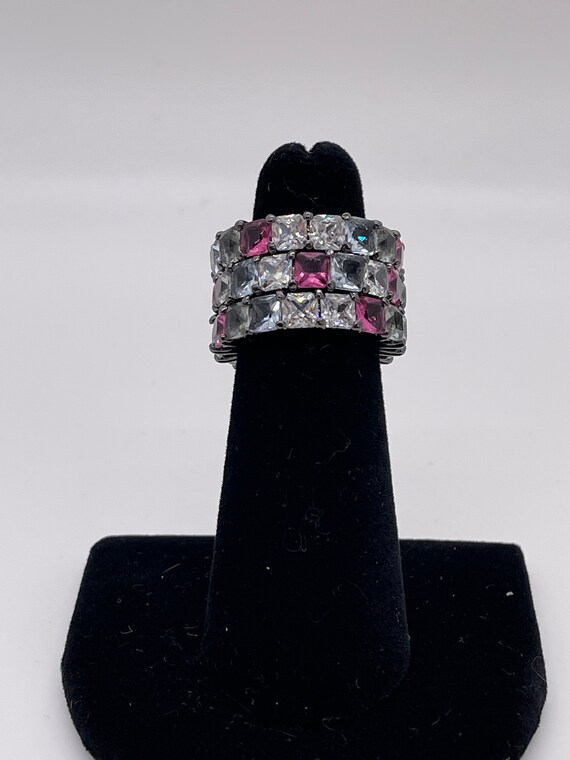 Joan Boyce Set of 3 Stackable Bands Size 5: Clear… - image 2