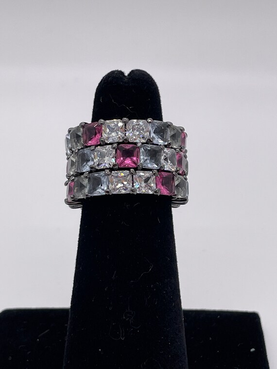 Joan Boyce Set of 3 Stackable Bands Size 5: Clear… - image 3