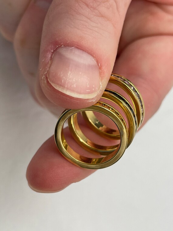 Judith Ripka Set of Three (3) Stackable Tiny Size… - image 7