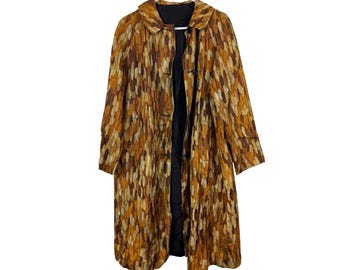 Leichter Damen Regenmantel / Vintage Regenmantel aus den 1970er Jahren in Braun und Schwarz
