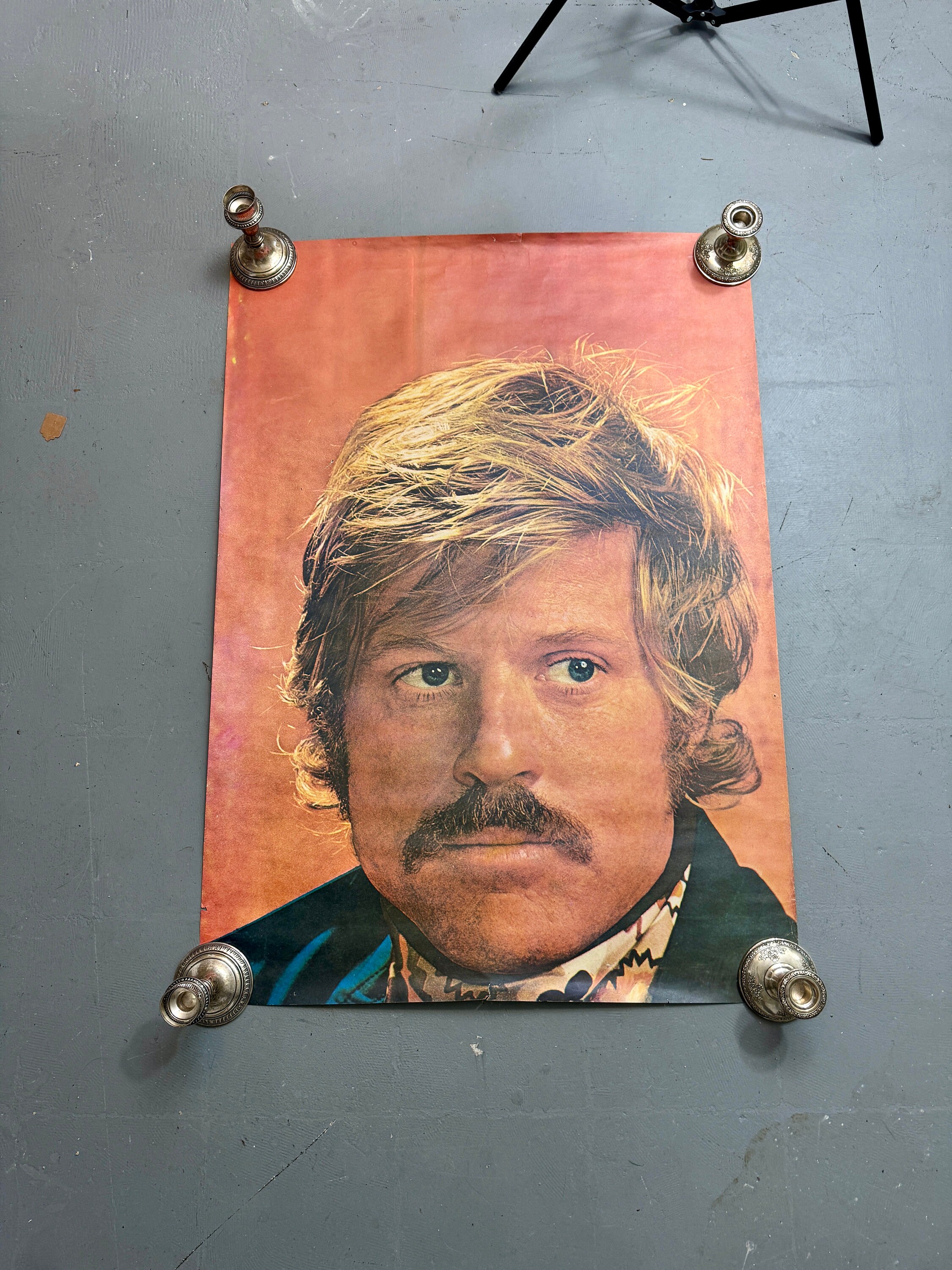 Original Vintage Robert Redford Poster / "Butch Cassidy and the Sundance Kid" Movie / 1969 Movie Poster