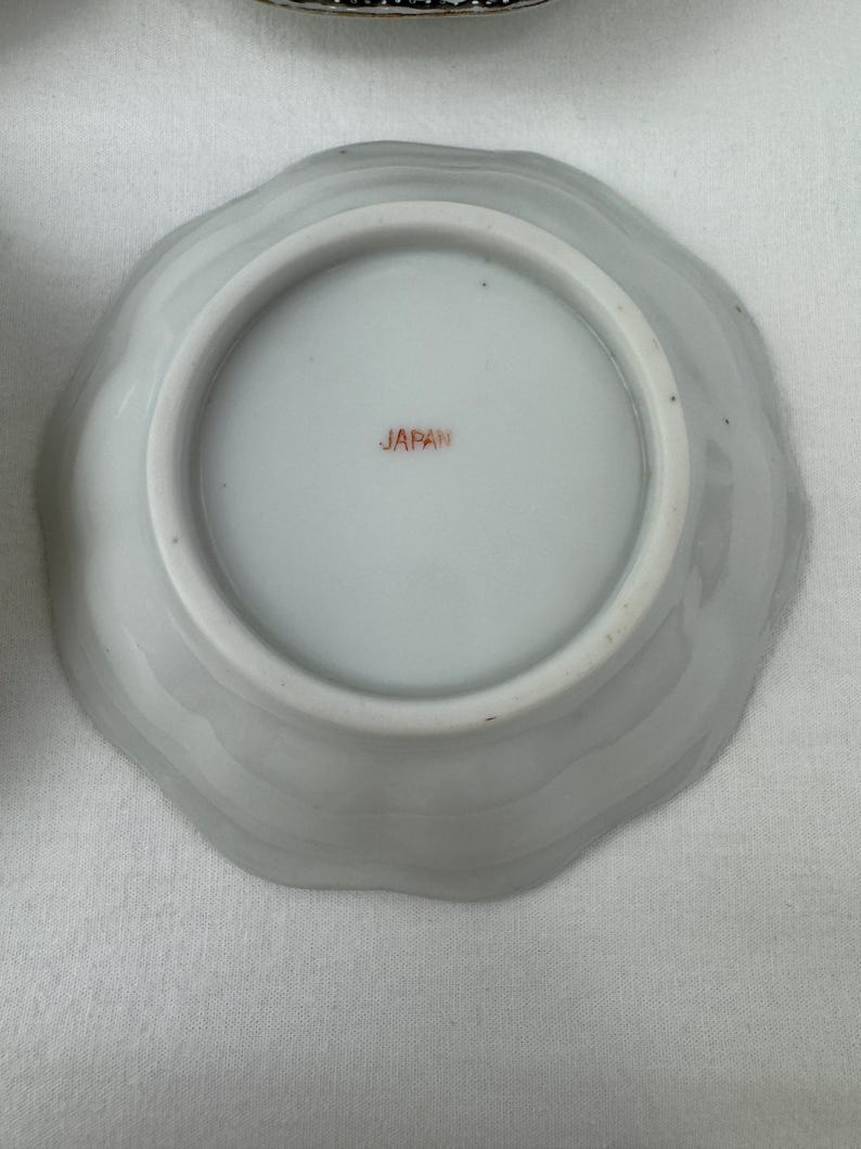 Cherry Blossom Porcelain Bowls, Set of 6, Scalloped Edge (4.5") - Etsy