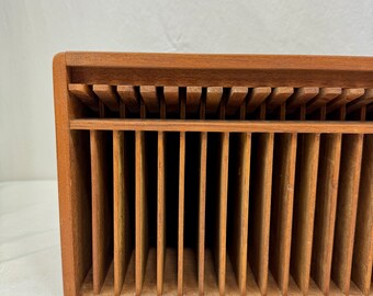 Kalmar Designs Teak Wood Mountable CD Holder / 20 Disc Storage