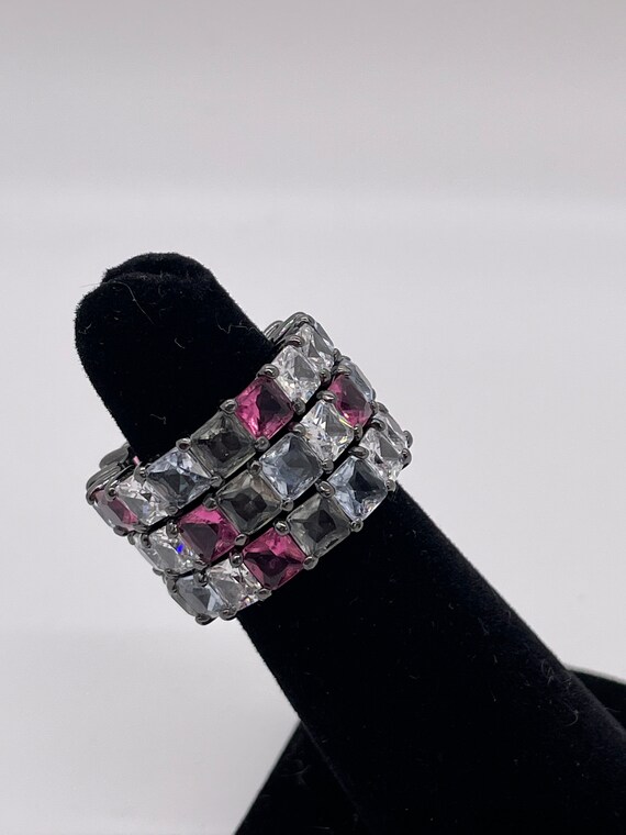 Joan Boyce Set of 3 Stackable Bands Size 5: Clear… - image 4