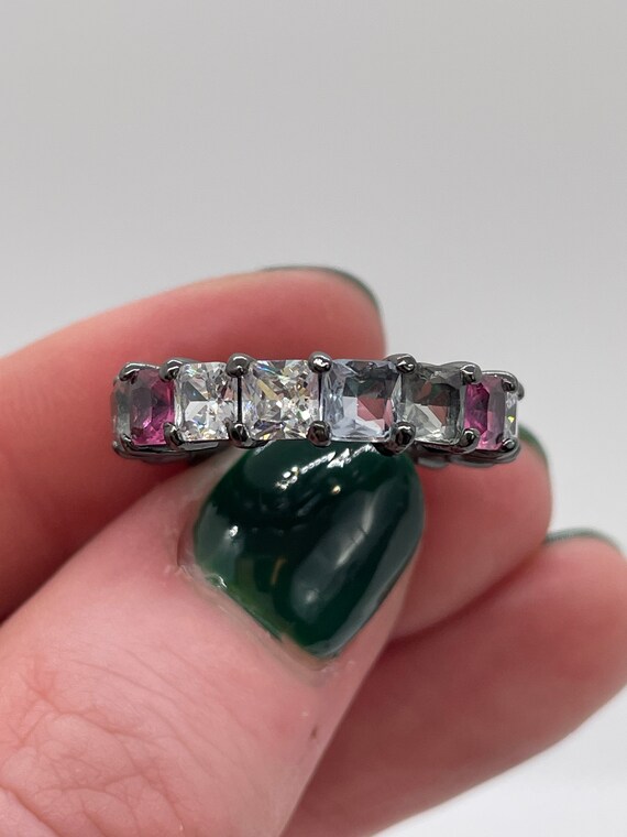 Joan Boyce Set of 3 Stackable Bands Size 5: Clear… - image 8