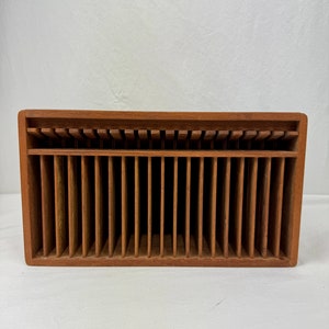 Kalmar Designs Teak Wood Mountable CD Holder / 20 Disc Storage