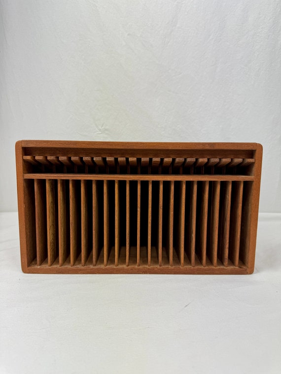 Kalmar Designs Teak Wood Mountable CD Holder / 20 Disc Storage
