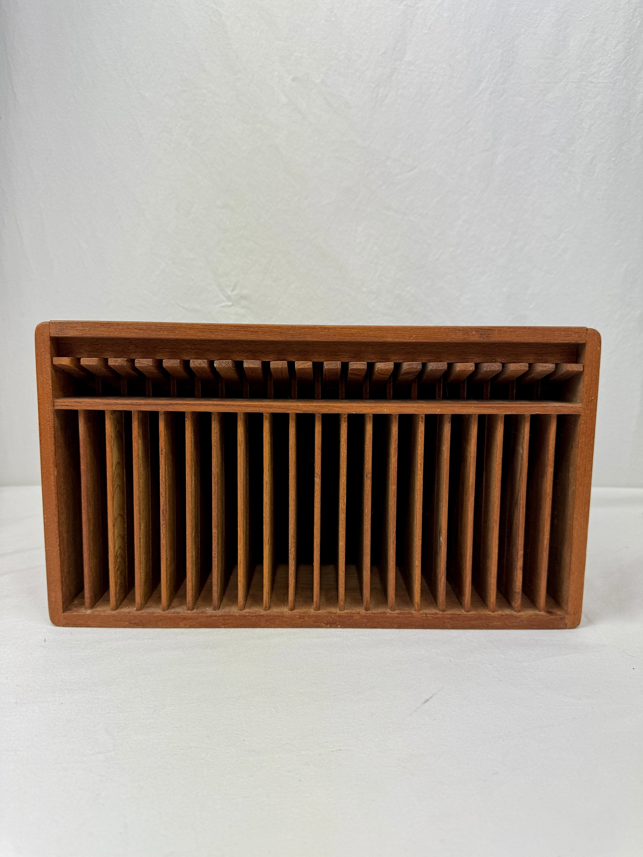 Kalmar Designs Teak Wood Mountable CD Holder / 20 Disc Storage