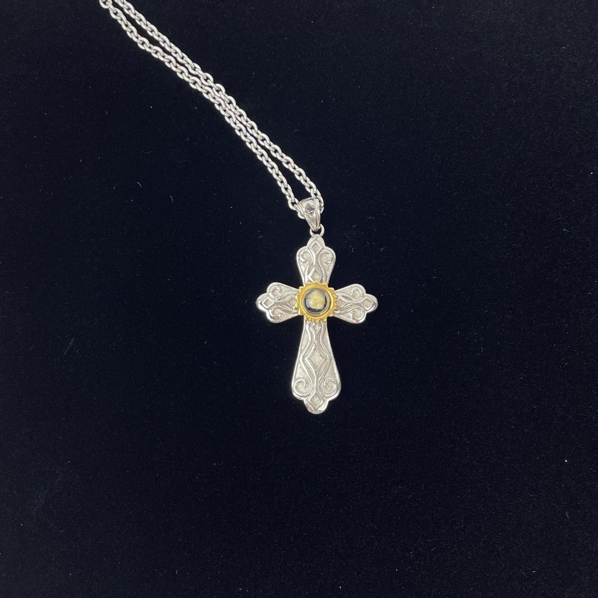 Michael Anthony Nativity Stone Cross Necklace Pendant Bethlehem Stone Birthplace of Christ Stainless Steel Etsy