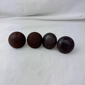 Vintage Rusty Metal Door Knobs, Lot of Four