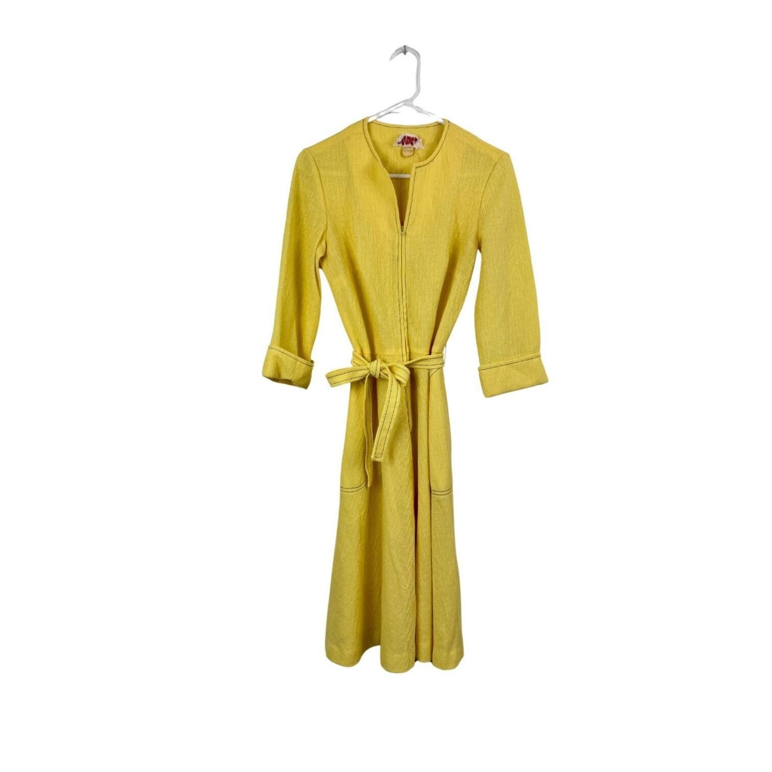 Canary Yellow Dress - Etsy