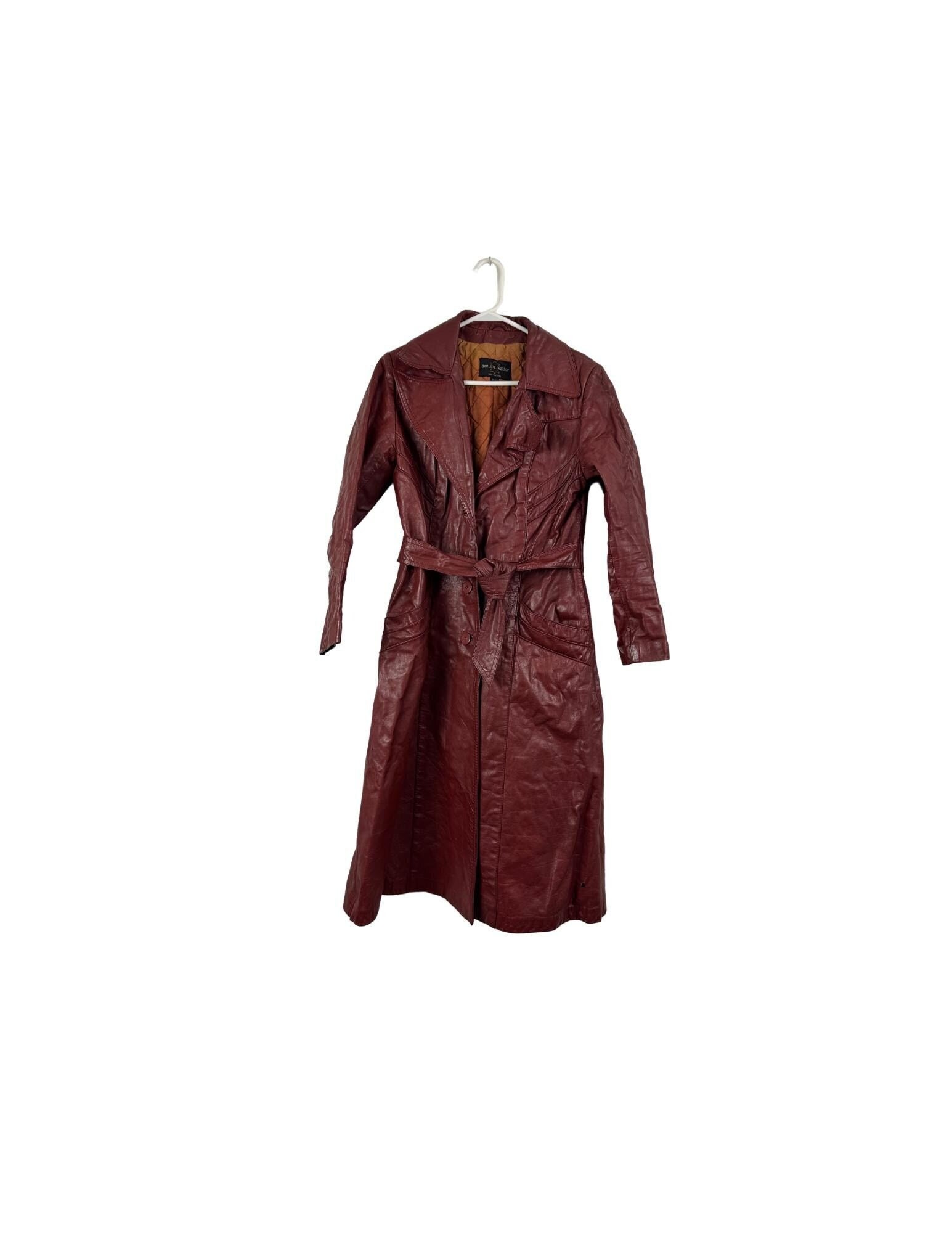 Aigner Long Leather Coat - Etsy