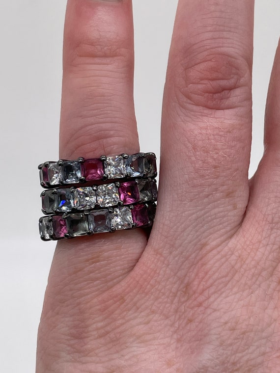 Joan Boyce Set of 3 Stackable Bands Size 5: Clear… - image 10