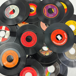 Lot of 5, 10, 15, etc. 45rpm Rock Records / 1960s-1970s / Rolling Stones, Led Zeppelin, Three Dog Night / Craft Records / Wall Decor