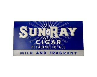 Vintage 1930s Sun-Ray Cigar Advertisement Paper Poster