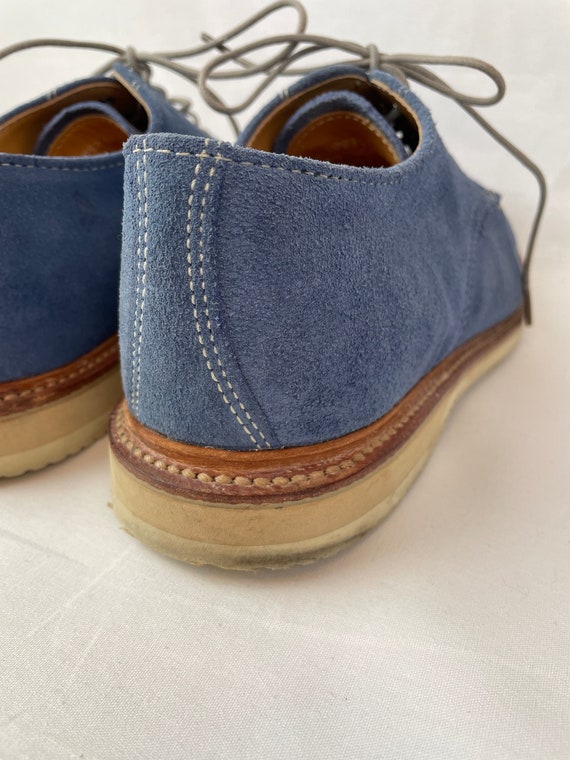 Men's Walk Over Blue Suede Oxford Shoes / Size 8.… - image 6