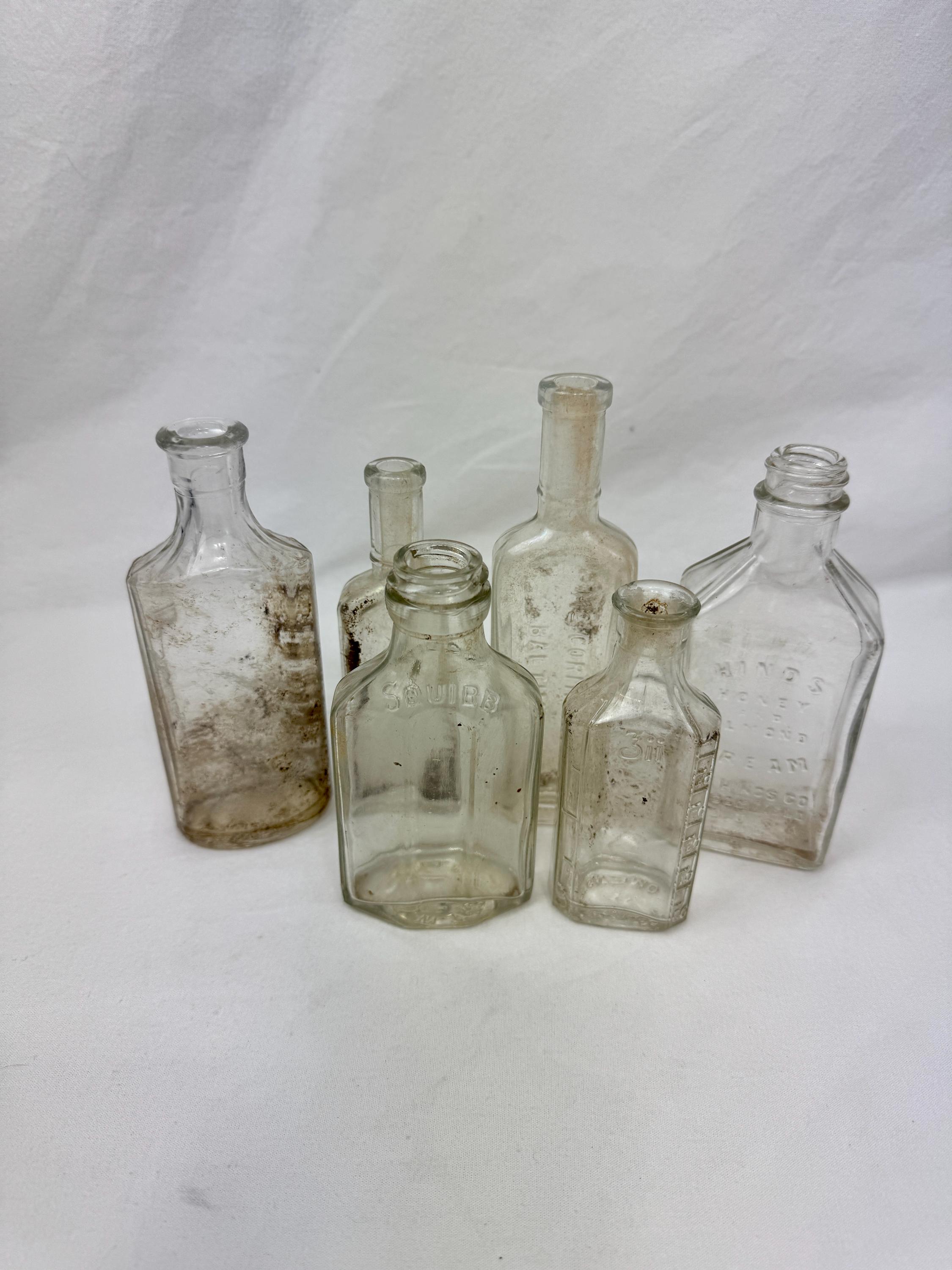 アンティークガラス瓶　薬瓶6本セット アンティークガラスボトル/ヴィンテージ薬瓶 7個セット - Etsy 日本