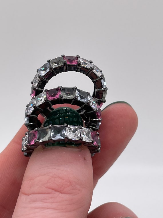 Joan Boyce Set of 3 Stackable Bands Size 5: Clear… - image 6