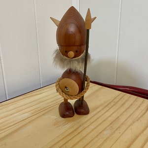 Danish Teak Viking Figurine, Bottle Opener. FREE SHIPPING!!