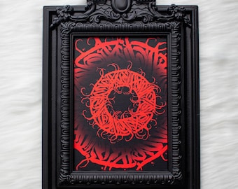 Gothic Home Decor, Dark Academia Gallery Wall, Red and Black Art, No Ai