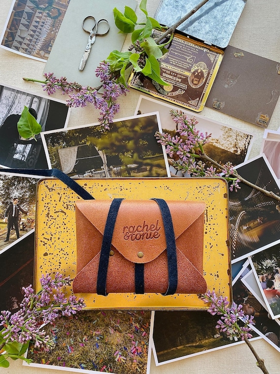 Artisan Leather Photo Pouch: 4x6 Keepsake Envelope