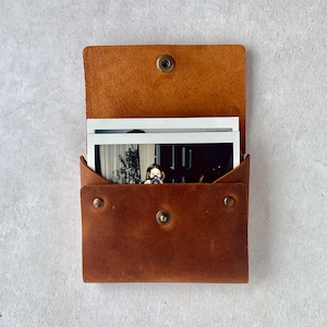 Instax Wide Album Pouch 3.4×4.25in Leather Photo Keepsake Envelope for 20 prints | Fujifilm Instant Film Gift Idea