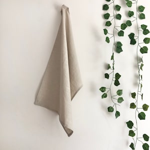 Natural 100% Linen Tea Towel, Washed Linen Kitchen Towel, Linen Dish Towel
