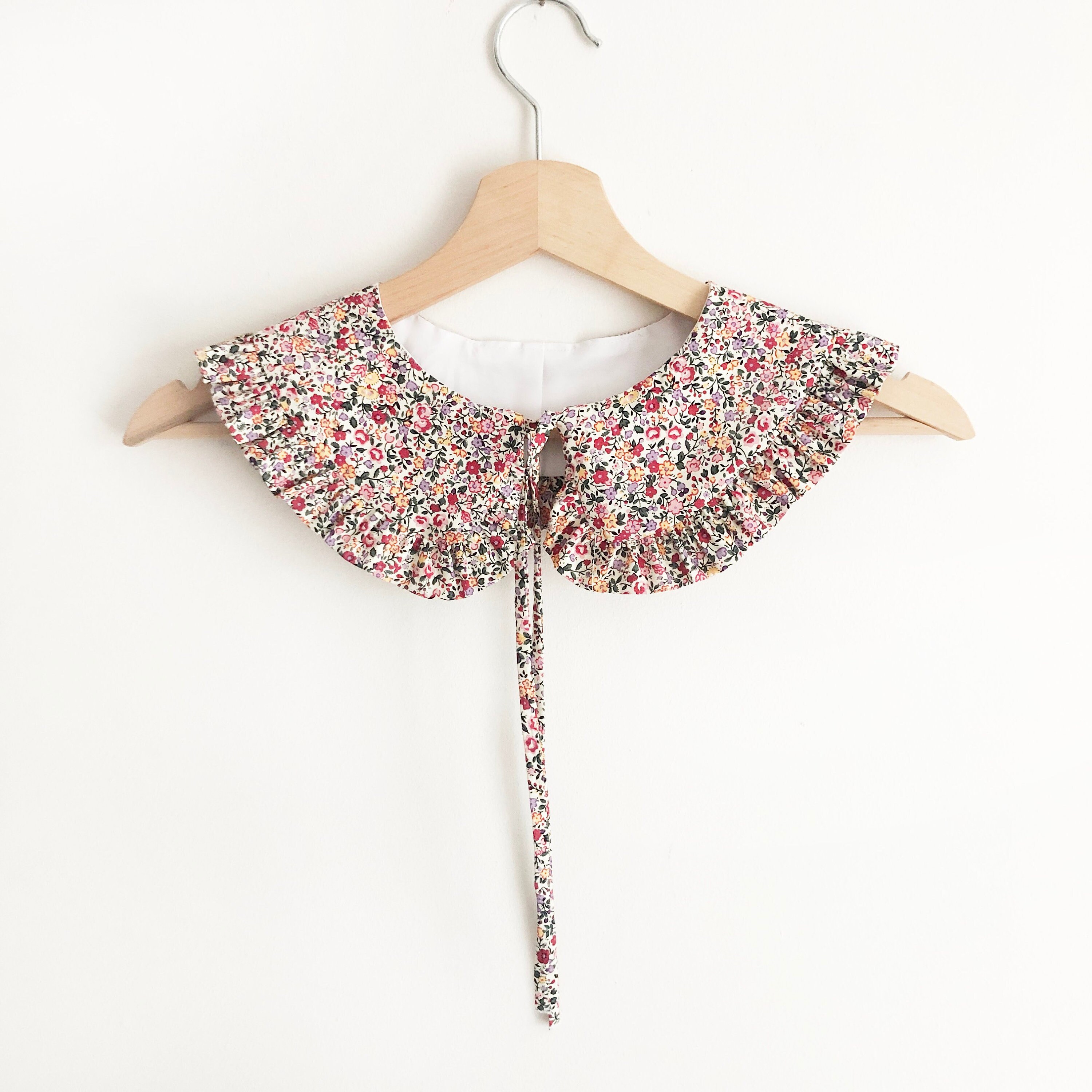 Vintage Floral Print Cotton Frill Collar - Detachable Layering Collar ...