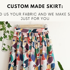 Custom Made Midi Skirt, Upcycle Skirt, Personalised Skirt, 1950 Skirt, Full Skirt, Made to Order Skirt