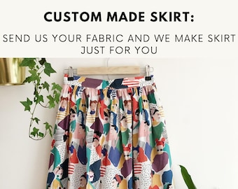 Jupe midi sur mesure : jupe évasée style années 50