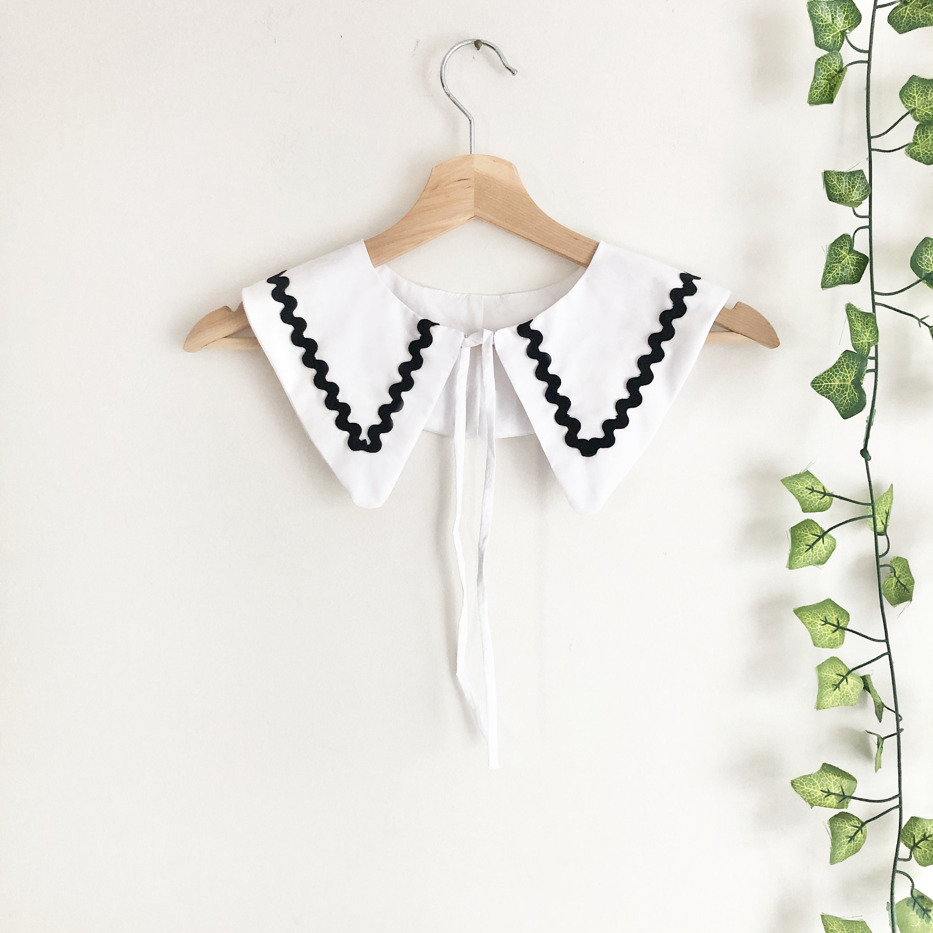 White Cotton Removable Collar, Peter Pan Collar, Detachable Collar 