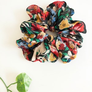 Silk Chiffon Scrunchies Cute Hair 90s Hair Accessories  Printed Scrunchies Hair Bobbles Hair Ties