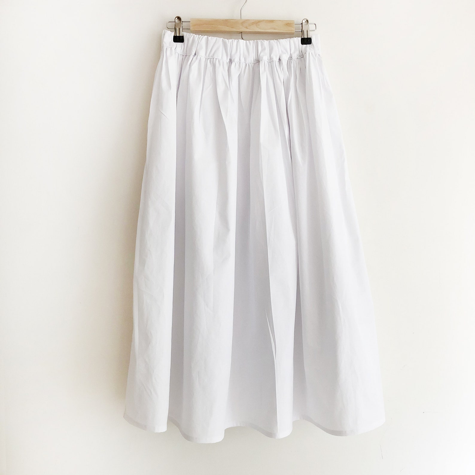 white cotton midi