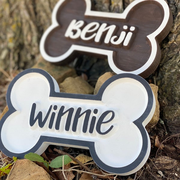Letrero para perro, letrero con nombre de mascota, personalizado, decoración del hogar, monumento conmemorativo para perros, colgante de pared, decoración para mascotas, letrero con forma de hueso, decoración para perros, mamá de perro, decoración de pared