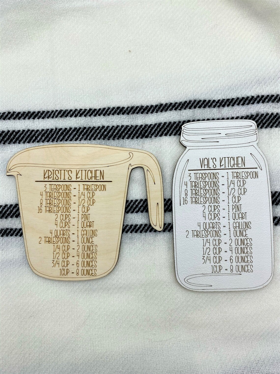 Kitchen Measurement Conversion Magnets Kitchen Decor Etsy