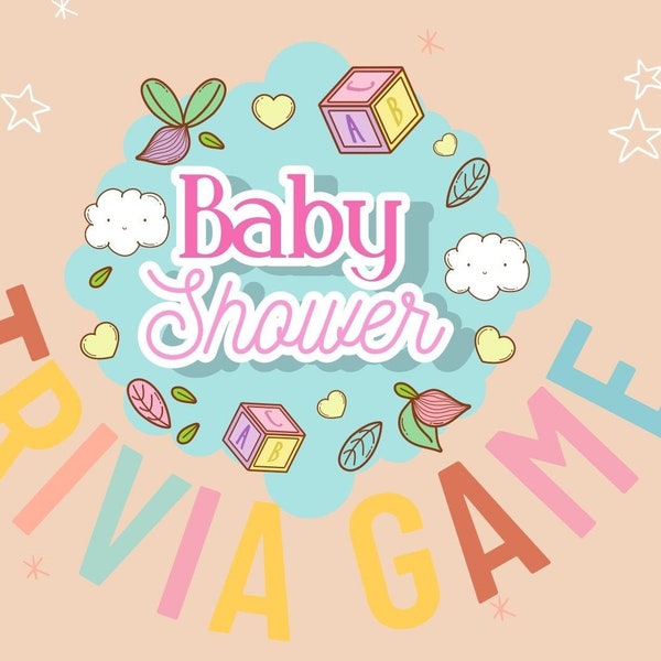 Baby Shower Trivia Game | Virtual Baby Shower | Virtual Quiz Game | Baby Shower Powerpoint Game