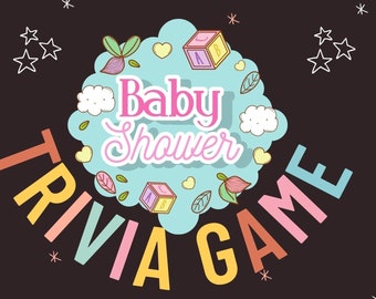 Trivia Baby Shower Game - Trivia Night -  Virtual Baby Shower  - Zoom Game - Powerpoint Game - Baby Shower Trivia Style Game