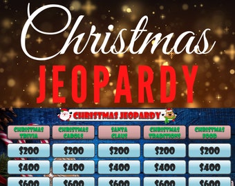 christmas virtual games - Fun Christmas Jeopardy PowerPoint Game - Mac, PC, and iPad Compatible Zoom Virtual Mettings Game, Trivia Game