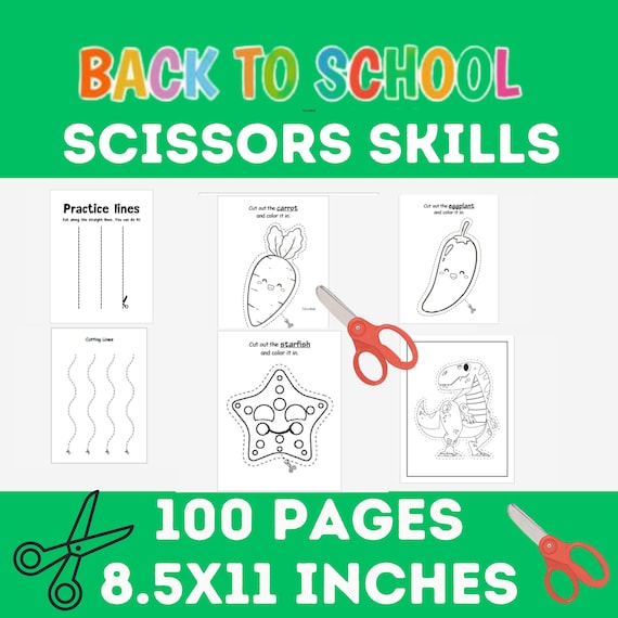 Scissor Activities for Preschool: Scissor Activities for Preschool (Scissor  Skills for Kids Aged 2 to 4) : 20 full-color kindergarten activity sheets