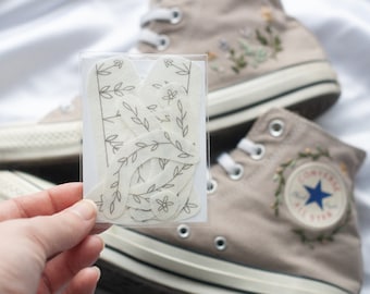 Converse Shoe Embroidery Kit #3 | DIY Shoe Customization Kit | Hand Embroidery Kit for Shoes