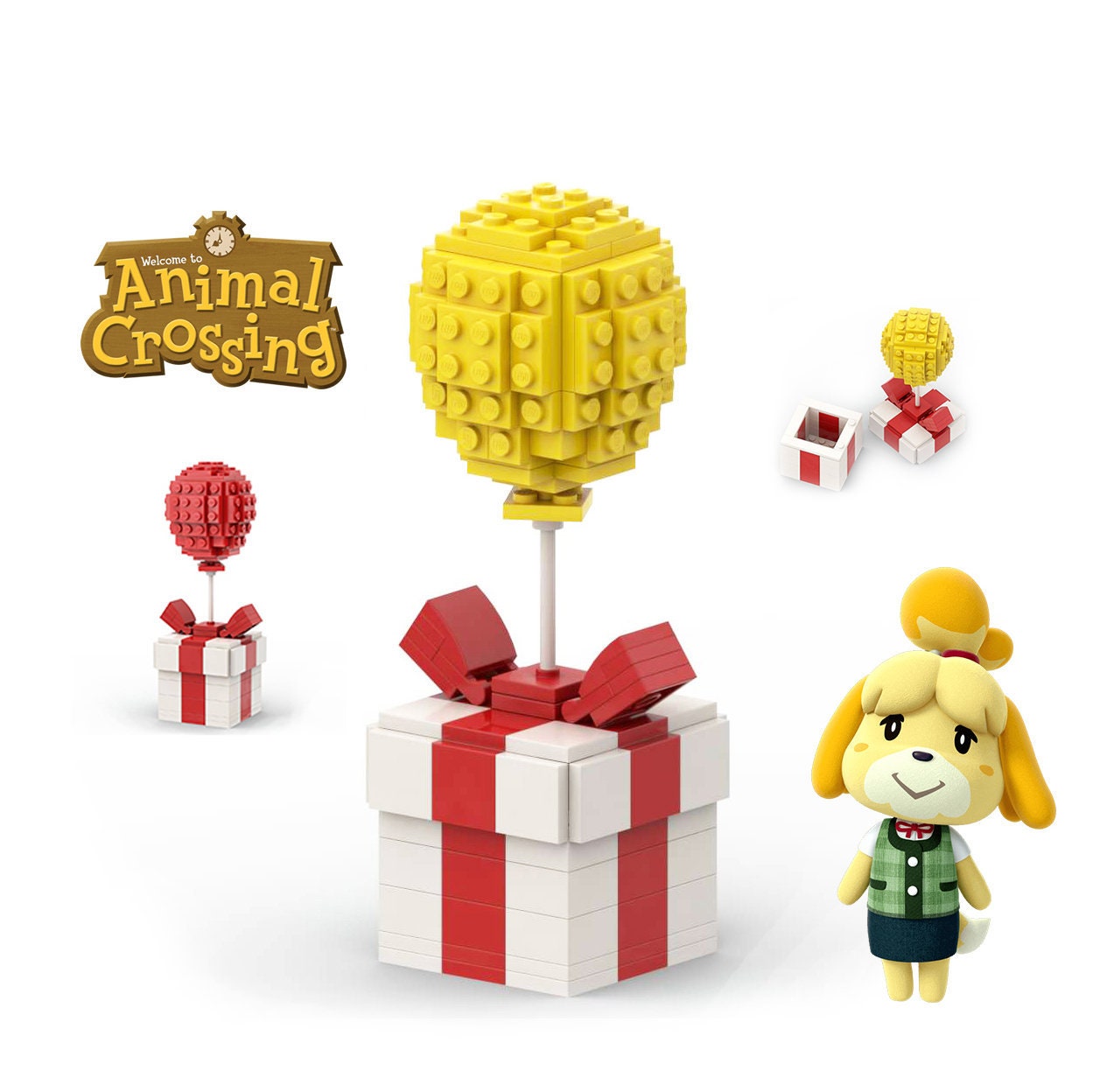 Animal Crossing Yellow Red Balloon Ring Box Proposal Ring Etsy