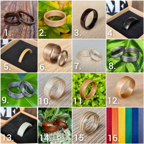 Custom wooden ring Natural ring Bent wood ring