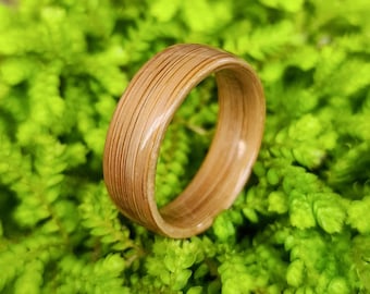 Bamboo ring - Hand made bent wood ring - Alternative wooden wedding band - Custom engagement ring - 5th anniversary gift - Natural jewellery