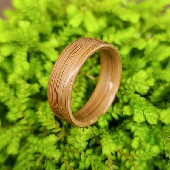 Bamboo ring Hand made bent wood ring Alternative wooden wedding band  Custom engagement ring 5th anniversary gift Natural jewellery